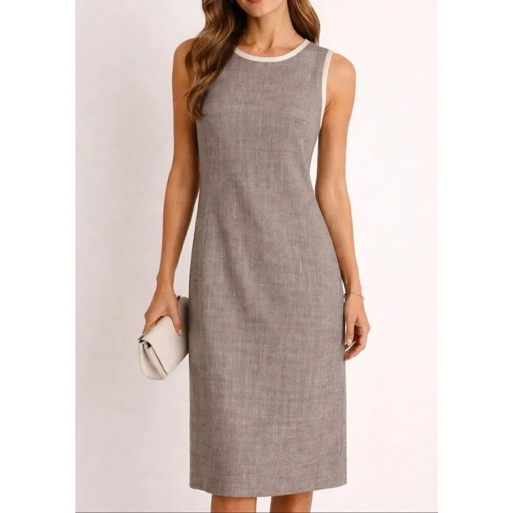 Luciano Barbela classic brownish dress with back zipper euro size 44 fit M